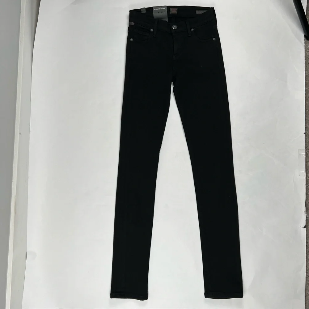 NWT Citizens of Humanity, Avedon Slick, Black Super Stretch Lo-Rise Skinny Sz 25 - Picture 6 of 13